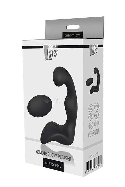Анальний вібратор Dream Toys Essentials для простати, з пультом, чорний, 14 х 3 см - Изображение 1