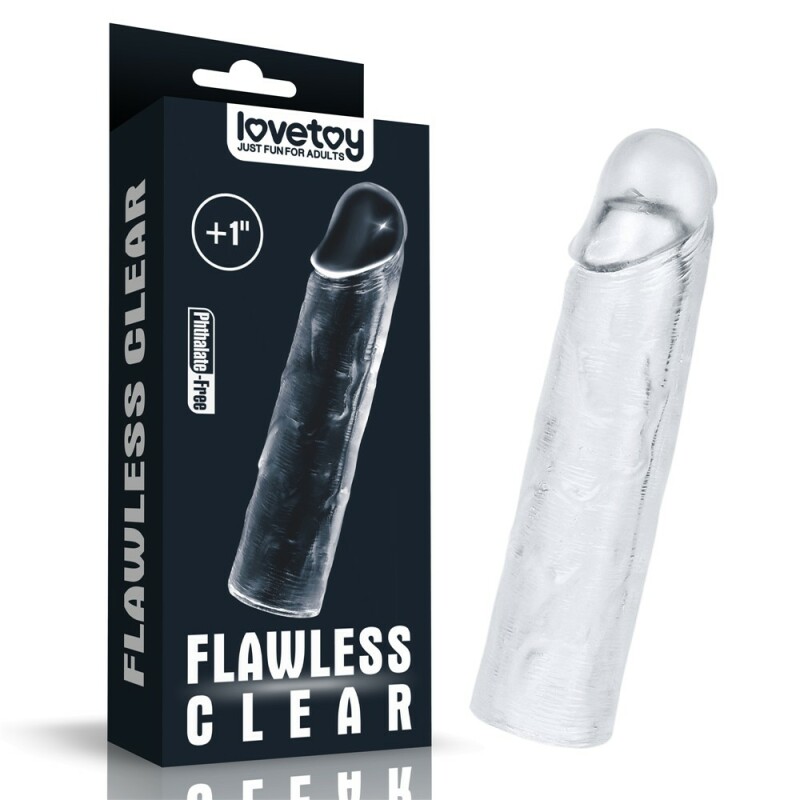 Насадка на пеніс Lovetoy подовжуюча, прозора, 15.5 х 3.5 см