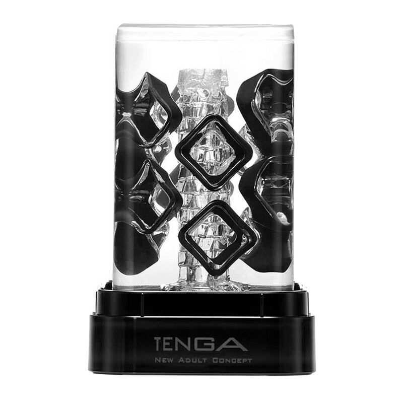 Мастурбатор Tenga Crysta Block прозорий, 12 х 5 см