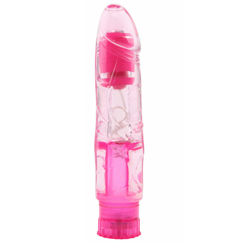 Вібратор реалістичний Crystal Jelly, рожевий, 16.2 х 3.5 см