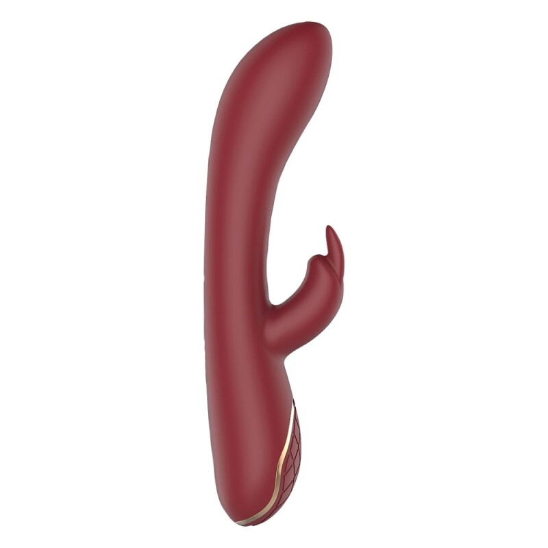 Вібратор-кролик Dream Toys Emily силіконовий, бордовий, 22.5 х 4.1 см - Зображення 4