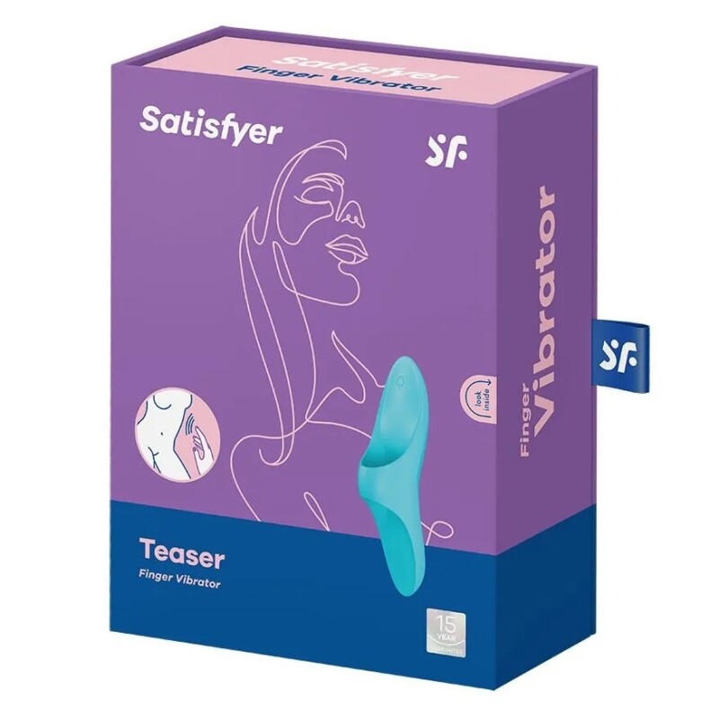 Вібратор на палець Satisfyer Teaser блакитний, 12 х 3.5 см - Изображение 1