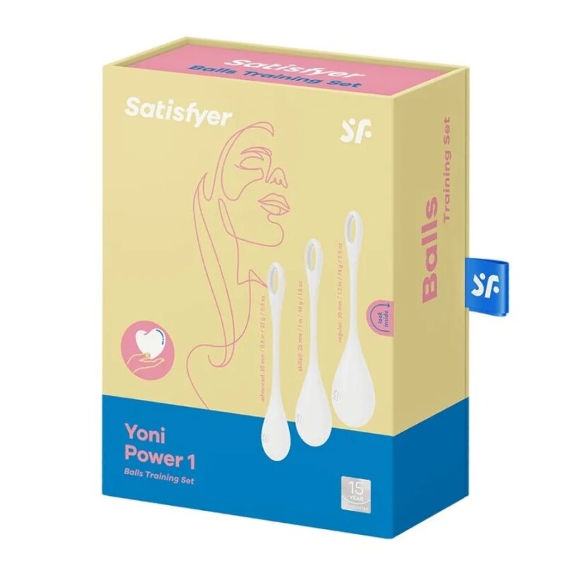 Набір вагінальних кульок Satisfyer Yoni Power 1 білі, 3 шт - Изображение 1