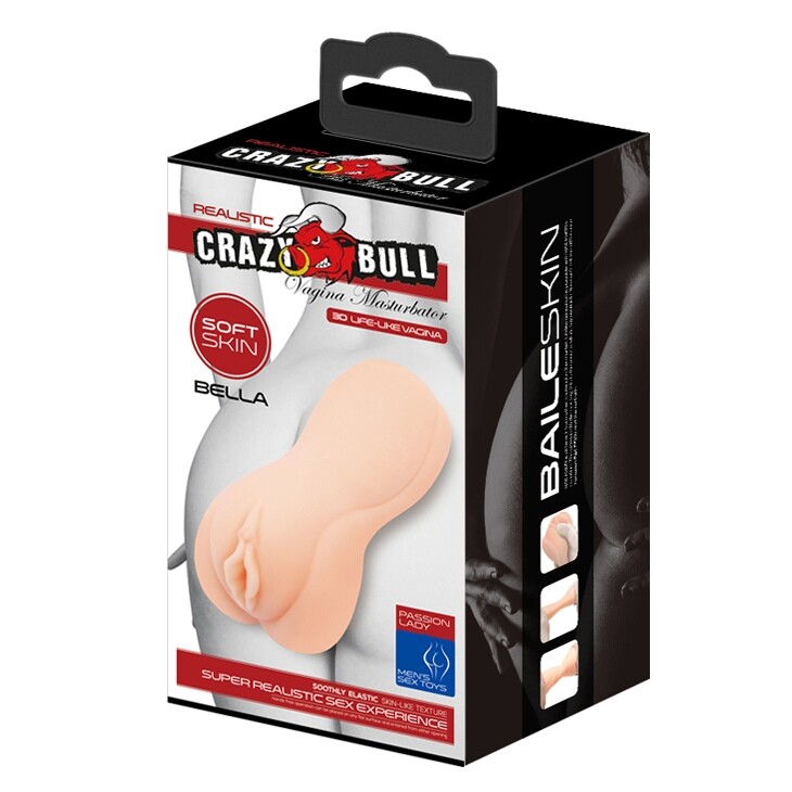 Мастурбатор-вагина CRAZY BULL Bella реалистичный, бежевый, 15 х 7 см - Зображення 9