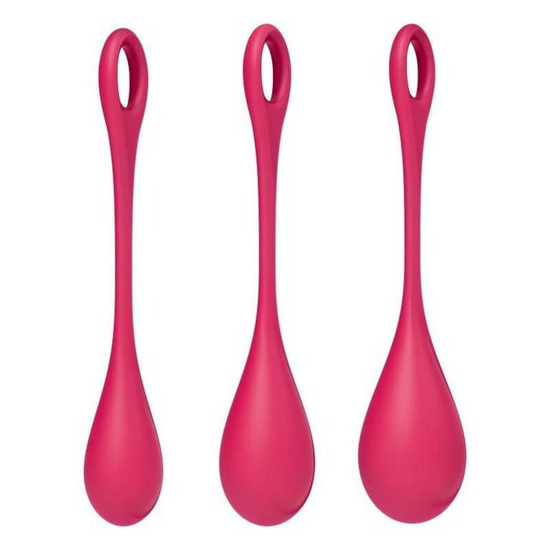 Набір вагінальних кульок Satisfyer Yoni Power 1 червоні, 3 шт - Зображення 3