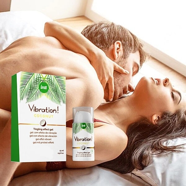 Рідкий вібратор для двох Coconut Intt (Vegan), 15 мл, зі смаком кокосу - Зображення 4