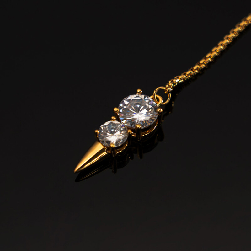 Прикраси для клітора та статевих губ UPKO Non-pierced Jewelry Snowman з гірським кришталем, золоті - Изображение 5