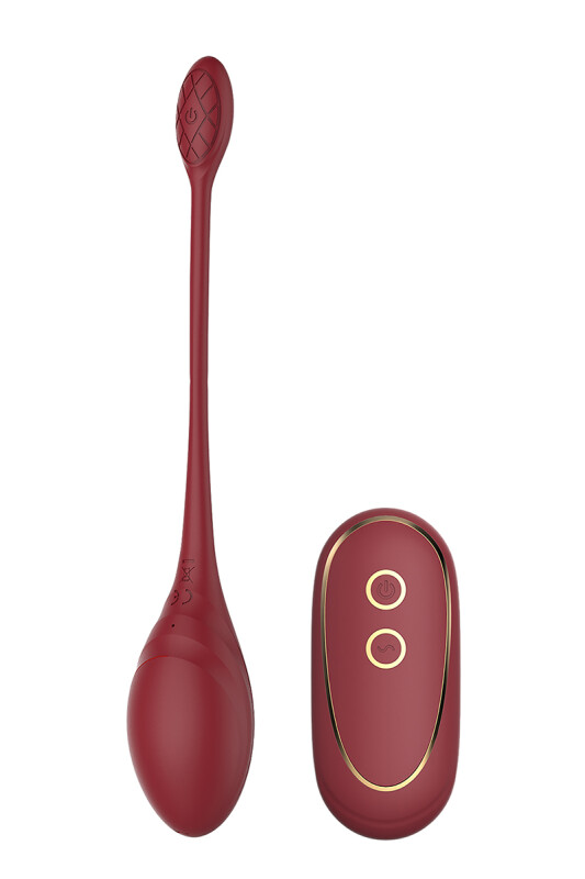 Віброяйце Dream Toys Romance з пультом, бордове, 23 х 3.8 см - Зображення 2
