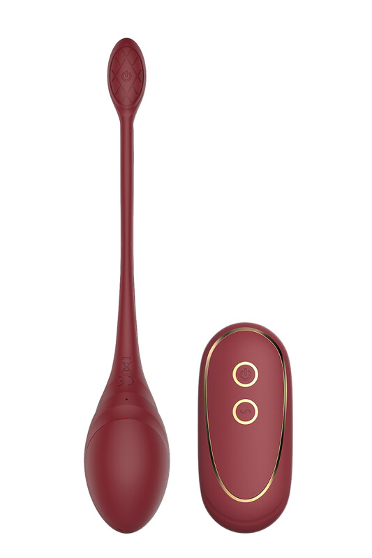 Віброяйце Dream Toys Romance з пультом, бордове, 23 х 3.8 см - Зображення 3