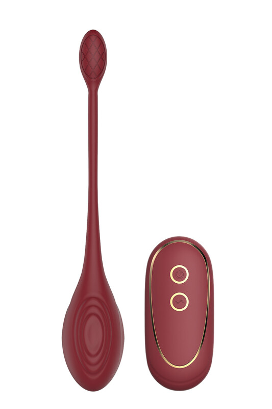 Віброяйце Dream Toys Romance з пультом, бордове, 23 х 3.8 см