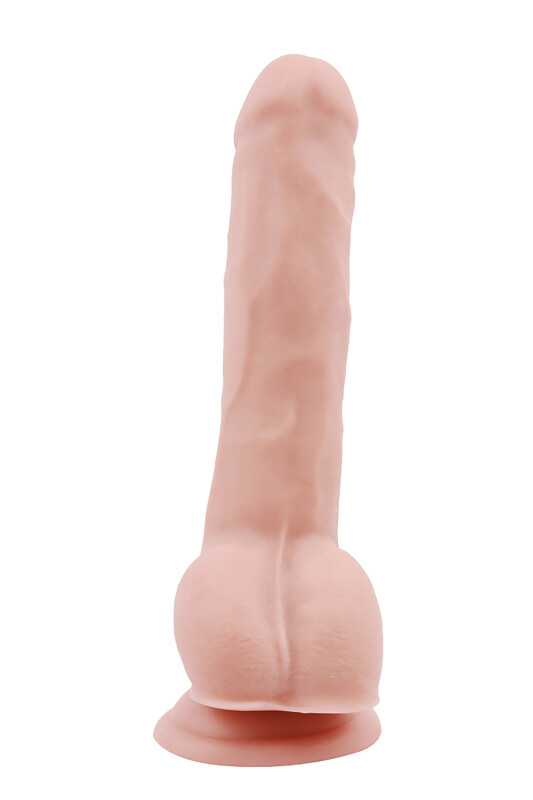 Фалоімітатор на присосці Dream Toys Mr Dixx з подвійною щільністю бежевий, 23 х 4.3 см - Зображення 2