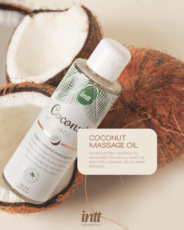 Олія для масажу Intt Coconut (Vegan), 150 мл, з ароматом кокоса - Зображення 4