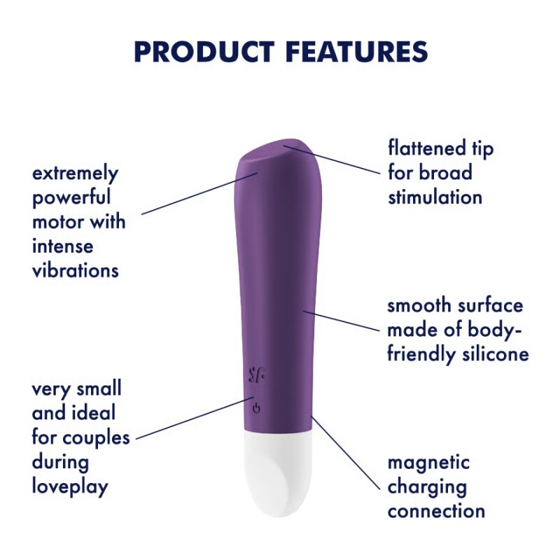 Віброкуля Satisfyer Ultra Power Bullet 2 фіолетова, 10.5 х 2.4 см - Зображення 4