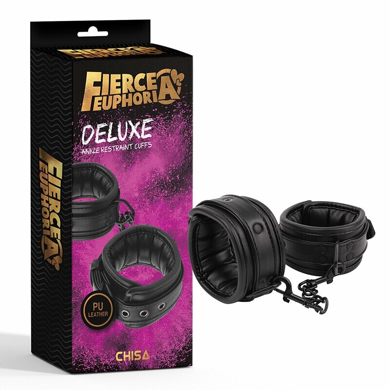 Поножі Chisa Fierce Feuphoria, Deluxe, зам шкіра, чорні