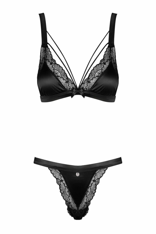 Комплект білизни еротичний Obsessive Eloissa, чорний, S/M - Изображение 5