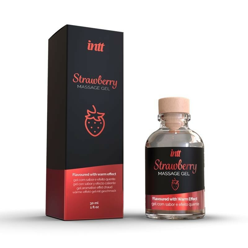 Масажний гель Intt Strawberry, 30 мл, зі смаком та ароматом полуниці - Изображение 3