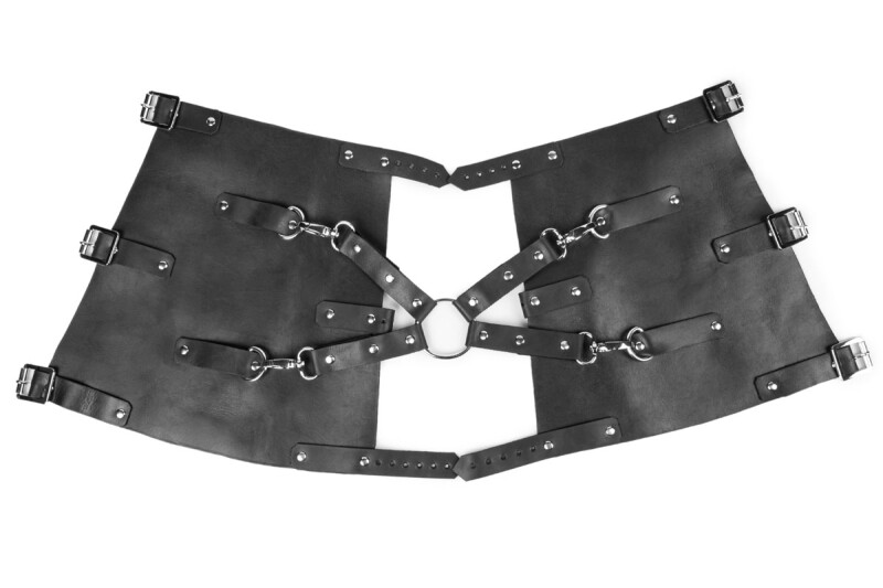 Манжети-наручники з натуральної шкіри Handcuffs 11 Candy Hero, чорного кольору, 15-21 см - Зображення 5