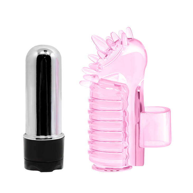 Вібратор на палець Baile рельєфний, рожевий, 7.6 х 2.6 см - Зображення 3