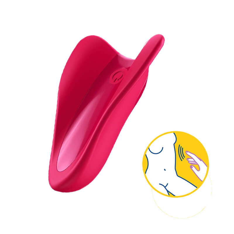 Вібратор на палець Satisfyer High Fly з крилами, рожевий, 6.8 х 5 см - Зображення 4