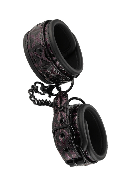 Поножі на ланцюжку Dreamtoys Blaze з фіолетовим тисненням, чорні, 40 х 5 см