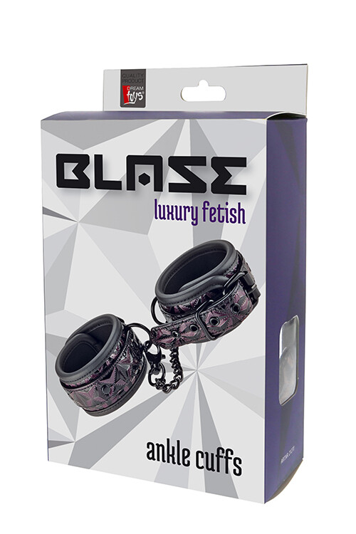 Поножі на ланцюжку Dreamtoys Blaze з фіолетовим тисненням, чорні, 40 х 5 см - Зображення 1