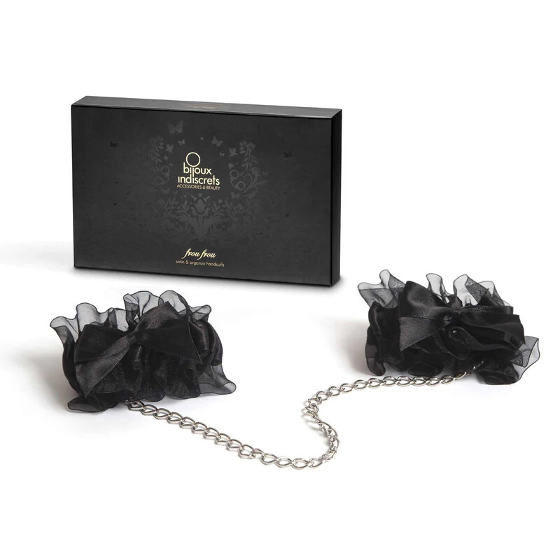 Наручники Bijoux Indiscrets - Frou Frou Organza handcuffs, з атласу та органзи - Изображение 2