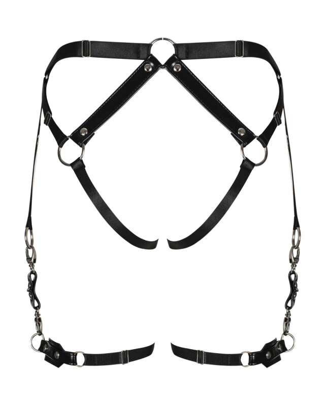 Портупея на стегна та ноги Obsessive чорна, XL/XXL - Зображення 4