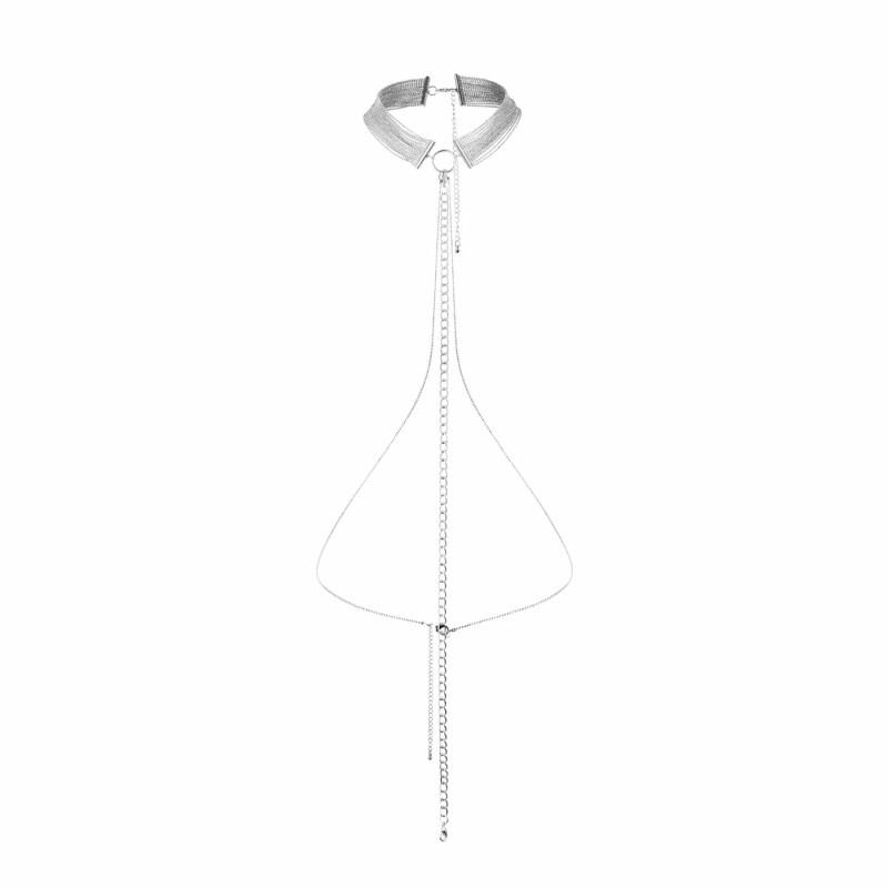 Кольє з ланцюжками на тіло Bijoux Indiscrets MAGNIFIQUE Collar, сріблясте - Изображение 3