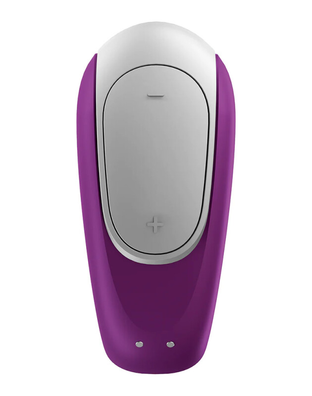 Вібратор для пар Satisfyer Double Fun з пультом та додатком, фіолетовий, 9.4 х 4.2 см - Зображення 5
