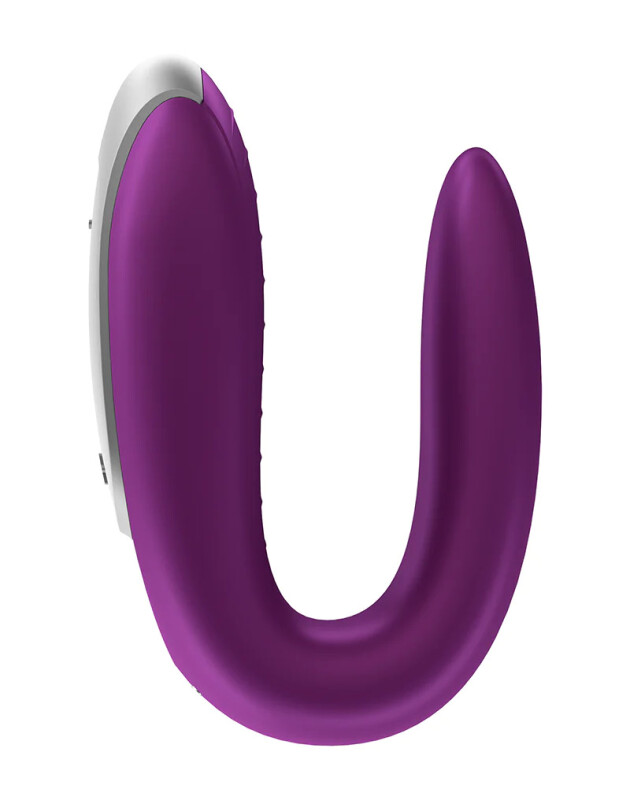 Вібратор для пар Satisfyer Double Fun з пультом та додатком, фіолетовий, 9.4 х 4.2 см - Зображення 4