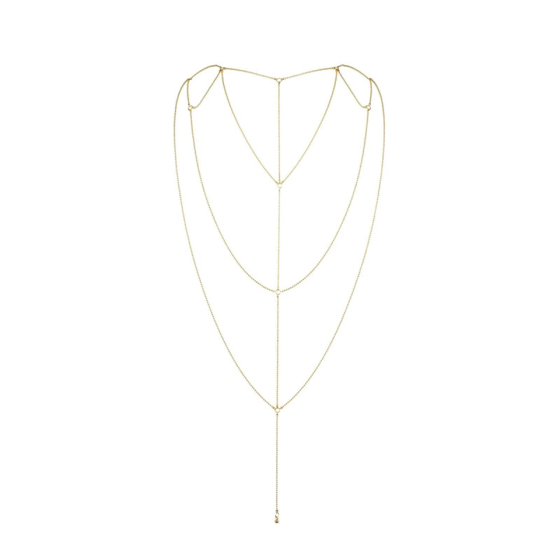 Прикраса для спини Bijoux Indiscrets Magnifique Back and Cleavage Chain, срібляста - Зображення 2