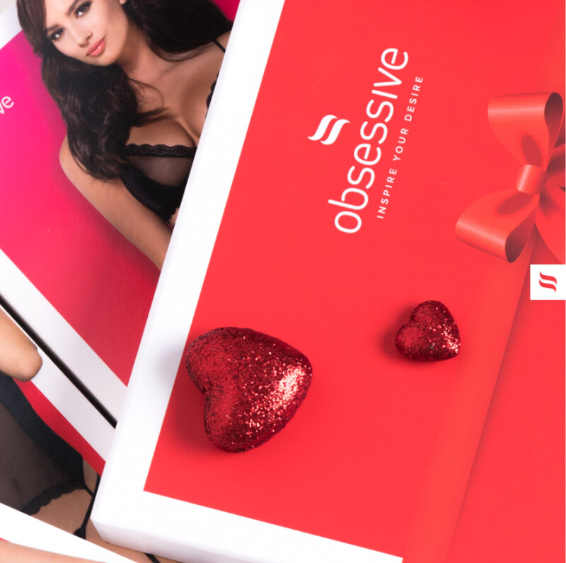 Трусики бразиліана Obsessive Sugestina, бордово-чорні, L/XL - Зображення 1