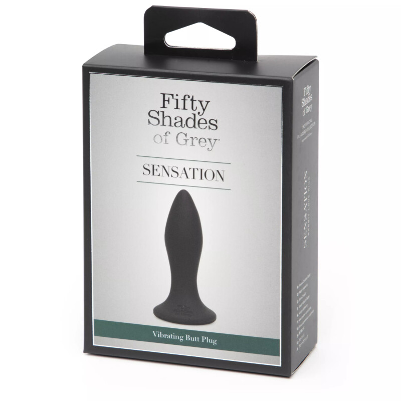 Анальна вібропробка Fifty Shades of Grey Sensation чорна, 8.5 х 2.5 см - Зображення 1