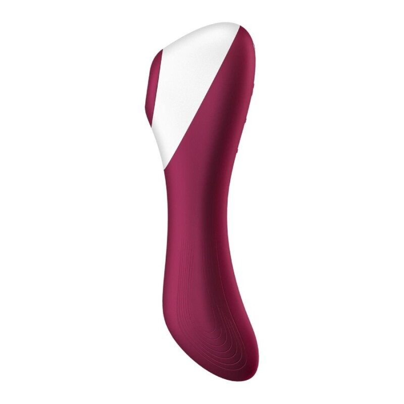 Вакуумний стумулятор клітора Satisfyer Dual Crush з вібрацією, бордовий, 17 х 5.5 см - Зображення 2