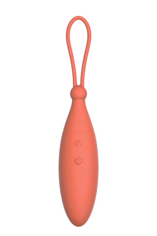 Віброяйце з дистанційним керуванням Dream Toys коралове, 15.5 х 3 см - Изображение 2