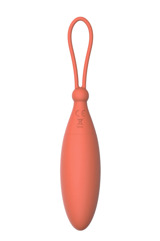 Віброяйце з дистанційним керуванням Dream Toys коралове, 15.5 х 3 см - Изображение 3