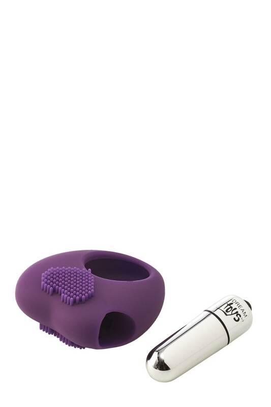 Ерекційне кільце з вібрацією Dream Toys FLIRTS COCKRING PURPLE - Изображение 5