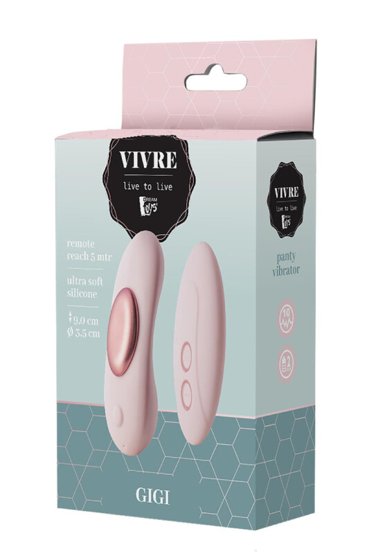 Вібратор у трусики Dream Toys Gigi з пультом, рожевий, 9 х 3.5 см - Зображення 1