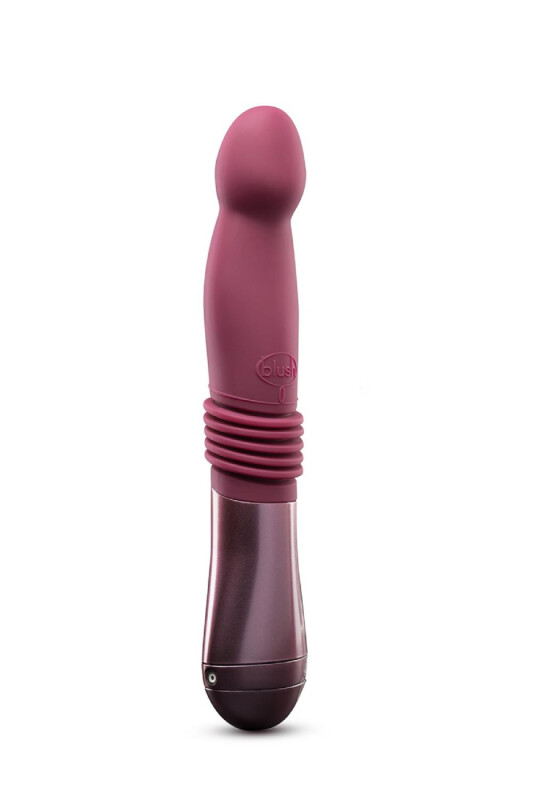 Вібратор із фрикціями Blush бордовий, 25.4 х 4.4 см