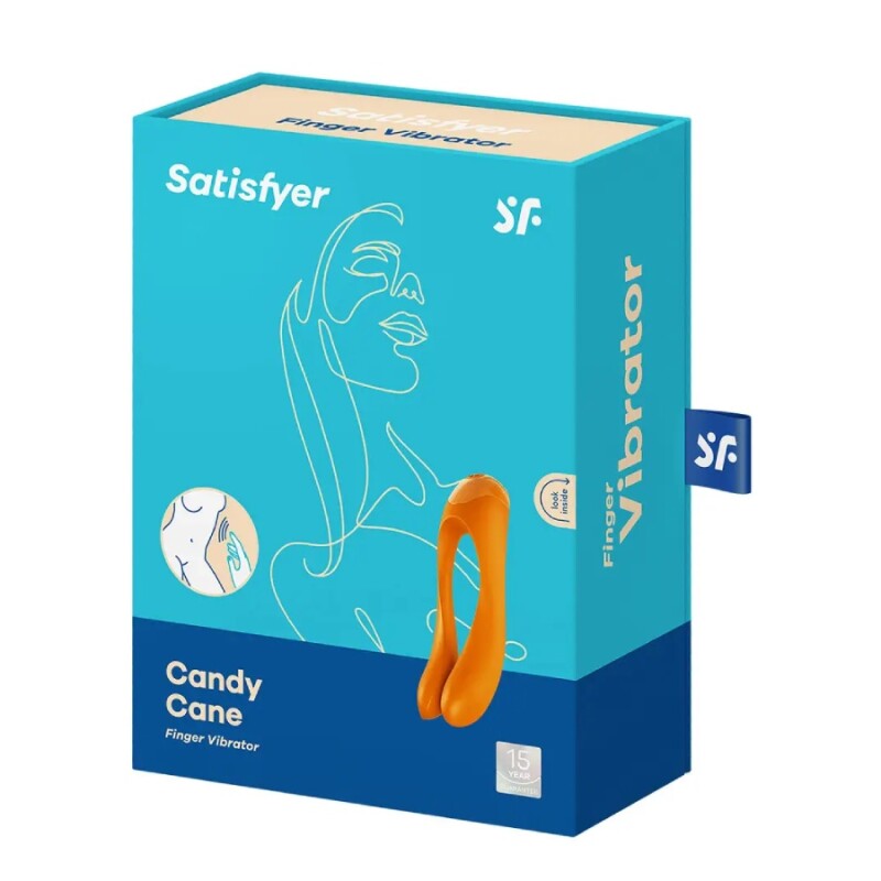 Вібратор на палець Satisfyer Candy Cane помаранчевий, 12 х 3.5 см - Изображение 1