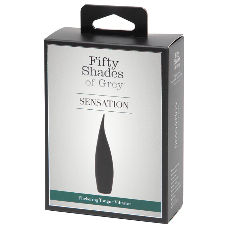 Вібратор для клітора Fifty Shades of Grey Sensation із рухомим язичком, чорний, 11.2 х 3.1 см - Зображення 1