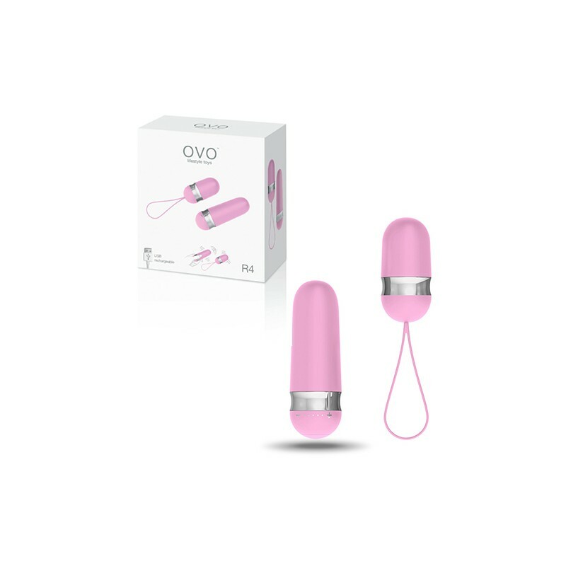 Віброяйце OVO R4 REMOTE з пультом, рожеве, 7 см х 3.7 см - Изображение 1