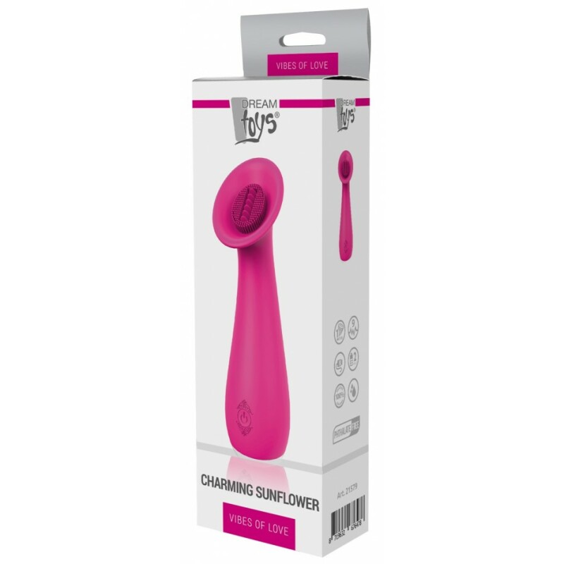 Вібратор для клітора Dreamtoys, силіконовий, рожевий, 15 х 4 см - Изображение 1