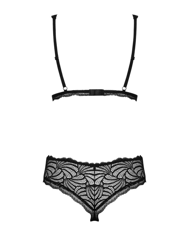 Сексуальний комплект мереживний Obsessive чорний, S/M - Зображення 3