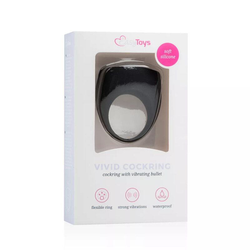 Ерекційне вібро-кільце Easytoys чорне, 5.5 х 4.5 см - Зображення 3