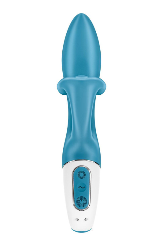 Вібратор-кролик Satisfyer Embrace me із потрійним кліторальним відростком, блакитний, 21.2 х 4.6 см - Зображення 4