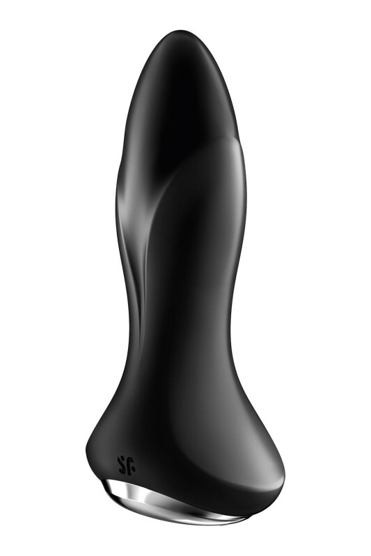 Анальний вібратор Satisfyer Rotator Plug 1+ з додатком та ротацією, чорний, 13.5 х 3.8 см