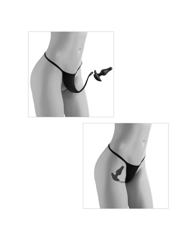 Набір для прелюдії Hookup Panties, XL-XXL, трусики та іграшки з віброкулею, 5 предметів, чорного кольору - Зображення 2