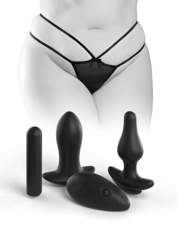 Набір для прелюдії Hookup Panties, XL-XXL, трусики та іграшки з віброкулею, 5 предметів, чорного кольору - Зображення 7
