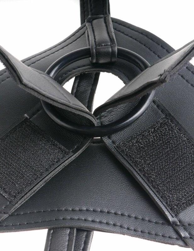Страпон реалістичний Pipedream King Cock 9 на ременях, бежевий, 23 х 5 см - Зображення 3